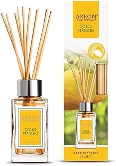 Areon Home Luxury Perfume Reed Diffuser + 10 Rattan Reeds, Dolche Viaggio 85 ml