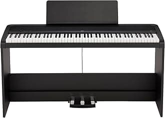 B2SP 88-Key Natural Weighted Hammer Action Digital Piano with Stand and Three-Pedal Unit - Includes Audio/MIDI USB