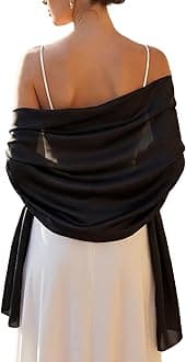 RIIQIICHY Women Shawls and Wraps for Evening Dresses Like Chiffon Silk Scarf Formal Silky Pashmina Shawls for Weddings