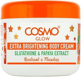 Cosmo Glow Skin Care Extra Brightening Body Cream 300ml/10.1fl.oz, Radiant, Flawless, Glutathione & Papaya Extract, Face & Body Cream, Long Hydration, Body Care, For Men & Women, All Skins Types