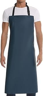Homsolver Heavy Duty Vinyl Waterproof Apron for Unisex Adult, Ultra Lightweight, Chemical Resistant Industrial Work Apron