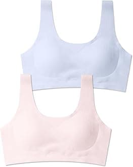 SALIA GIRL Training Bras for Girls 10-16 Sports Seamless Bra with Removable Padding Bras