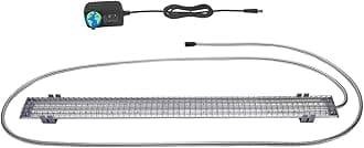 HappyBird Lighting Bird Cage Light with Chew Guard - Full Spectrum LED Pet Light - Simulates Natural Environment - Safe for Hookbill Birds – Easy to Install - (24" Long)