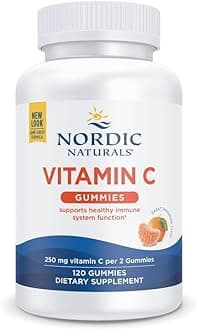 Vitamin C Gummies, Tart Tangerine - 120 Gummies - 250 mg Vitamin C - Immune Support, Antioxidant Protection, Child Growth & Development - Non-GMO, Vegan - 60 Servings