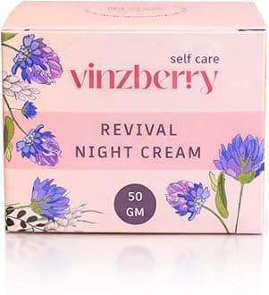 VINZBERRY Revival Night Cream | Retinol, Peptides & Bakuchiol | Boosts Elasticity, Reduces Wrinkles Fine Lines & Improves Moisture Barrier | Pack of 1 (50g)