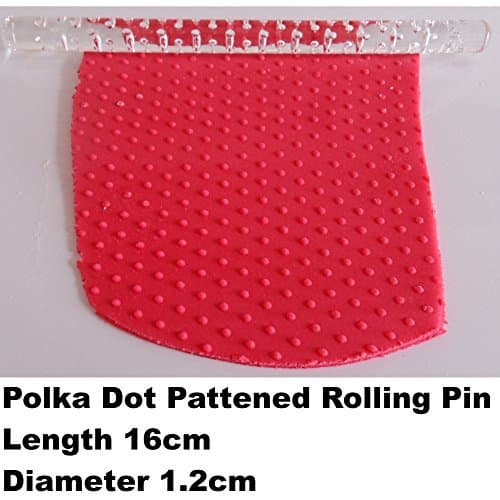 Acrylic Patterned/Embossing/Textured Rolling Pin. Polka Dot Design