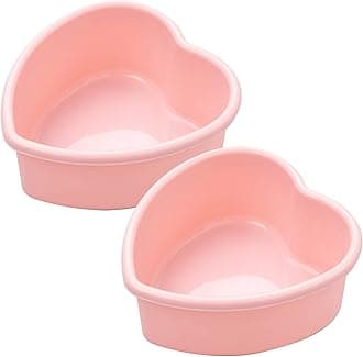 Mini Heart Cake Pan, 4 Inch Silicone Mold 2 Pack Nonstick Shaped for Valentine's Day Anniversary Birthday Cake Snack Tart Muffin Cupcake Cheesecake Baking