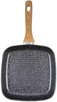 4 Hole Non Stick Egg Frying pan, Multi-Purpose Frying pan for Omelet uttapam,idli Burger Poached Egg Kitchen Breakfast(1pcs) (Black Grill Pan 24cm)