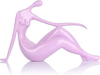 XMGZQ Purple Woman Statues,Yoga Figurine for Modern Home Decor,Office Art Gifts Purple Figurine Ornament Room Decor for Men,Home and Crafts Desktop Accessories Tabletop Decoration,Living Room,Office