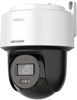 Ⲏіkvіsіon DS-2DE2C400MWG-E 4MP Mini PT POE Outdoor Camera, Smart Hybrid-Light, Support Human Detection and Auto-Tracking, Built-in Microphone, Speaker, Card Slot, Compatible with Hikvision NVR