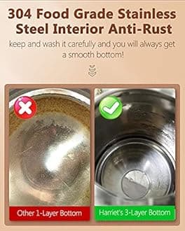 harriet Gooseneck Kettle, 37oz (1.1L) Pour Over Kettle with Built-in Thermometer Coffee Kettle with Anti-Hot Handle, Anti-Rust Stainless Steel with Flow Spout Design For Drip Coffee