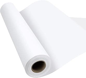 Craft Paper 15''×400'', Industrial-Grade Kraft Paper Roll, White Craft Paper Roll Easel Paper, Packing Paper for Moving, Packing, Gift Wrapping, Wall Art, Table Runner, Floor Covering