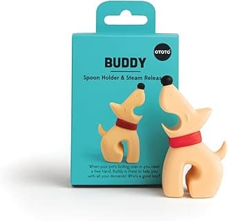 OTOTO Buddy Dog Kitchen Spoon Holder - Cooking Spoon Rest for Kitchen Counter - Spatula, Ladle Holder,