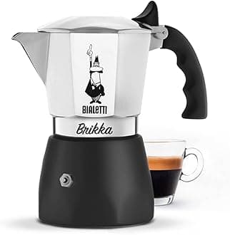 Bialetti Brikka Aluminium Stovetop Coffee Maker 4 Cup (180ml): Italian Made (New Brikka 2020) ; Moka Pot, the only coffee maker capable of producing the cream of the espresso 4 Cups