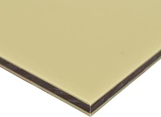 BuyPlastic King ColorCore Plastic Sheet 1/4" x 24" x 24" Tan-Brown-Tan Color Core, HDPE Board, High Density Polyethylene Panel