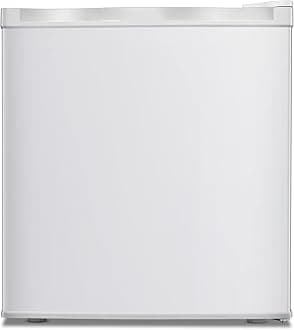 Kismile Mini Freezer,1.1 Cu.ft Upright Freezer with Reversible Single Door,Removable Shelves,Small Freezer with Adjustable Thermostat for Home/Kitchen/Office (White)
