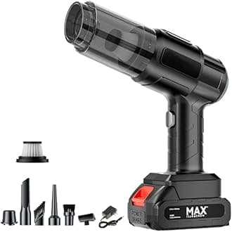 Car Vacuum Portable Cordless, 40,000Pa High Power Dust Buster, 6-in-1 Handheld Vacuum Cleaners for Home, Car, Pet Hair, Keyboard, Black