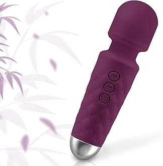 Compact Multi-Frequency Portable Massager, Silicone Shell Skin-Friendly, for Neck Shoulder Legs Back to Relieve Fatigue（Grape Purple）