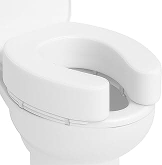 Vive Toilet Seat Cushion (Soft Padded Foam) - White, 4" Padded Foam, Tailbone Pain Relief