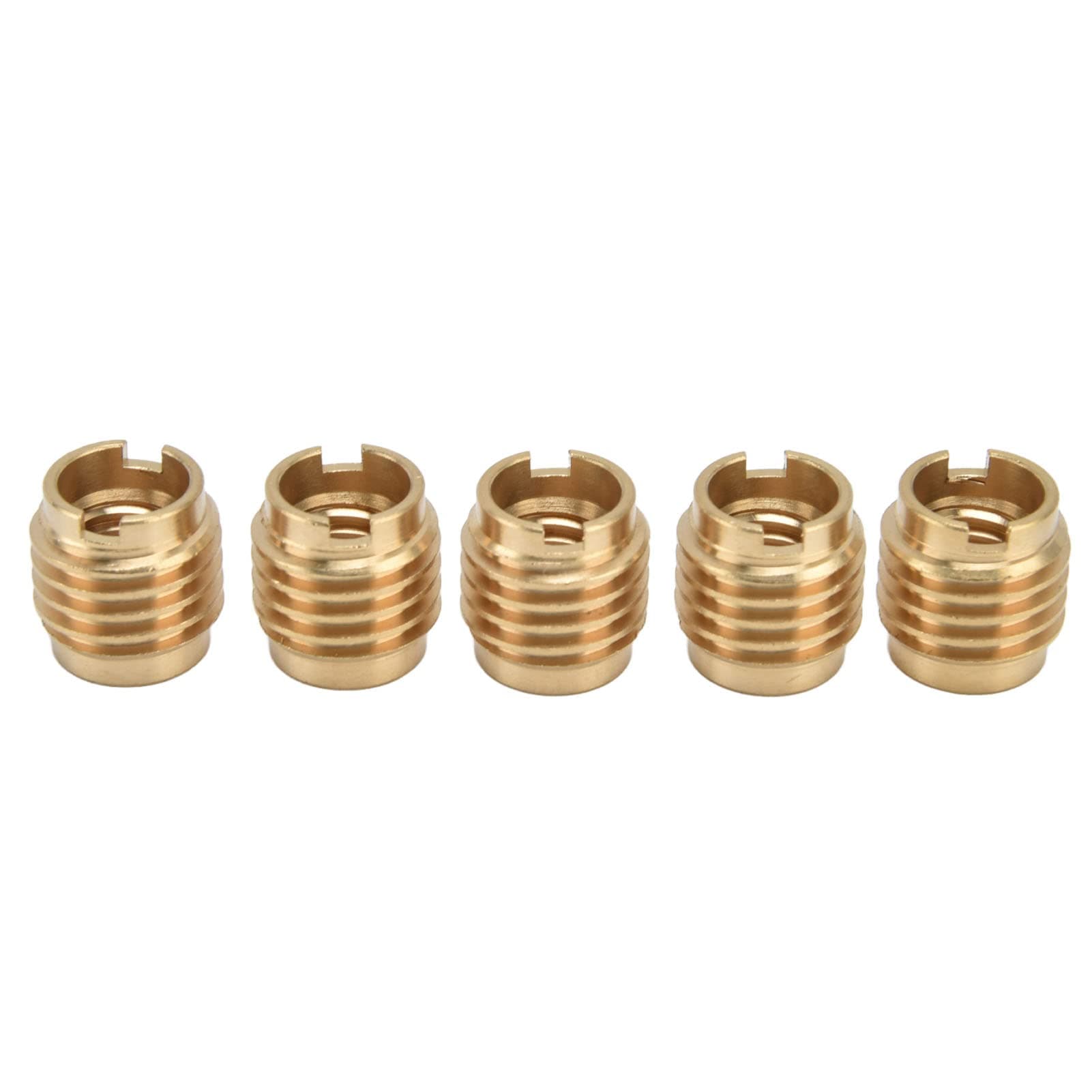 Threaded Inserts, Thread Knurled Nuts Nut Threaded Fastener Connector for Wooden Tap Handle Beer Tap Handle Insert Homebrew Hardware Brass