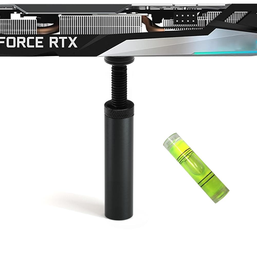 GPU Support Bracket, Graphics Card Support, GPU Bracket Brace, Video Card Sag Holder Bracket, GPU Stand, Aluminum 72-125mm Black