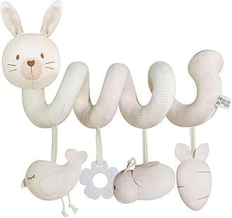 Baby Spiral Plush Toys,Stroller Toy Stretch & Spiral Toy Car Seat Toys, Stroller Arch Baby Crib Hanging Toy for 0-12 Months