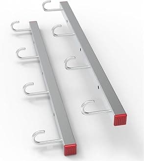 GLITZ Wall Mounted Wall Hooks for Rope, Cloth Drying Stand, Powder Coated Rust Free Metal Brackets for Clothesline