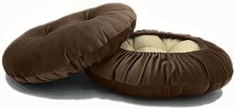 Augld 2 Pack Bar Stool Cushions with Elastic Band Stool Cover 12 Inch Coffee