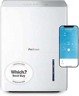 Pro Breeze 30L Smart Dehumidifier with Wi-Fi App, 24h Timer & Child Lock, Continuous Drainage Hose, 45dB Home Moisture Absorber, Supports Alexa, Covers Spaces up to 73m²