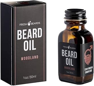 Fresh Beards Woodland Beard Oil - Cedar & Patchouli - Scented Men's Beard & Mustache Oil - Softener & Anti-Itch Moisturizer for Dandruff Prevention & Healthy Beard Growth