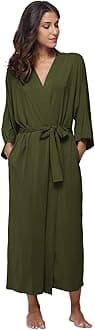 Women's Soft Robes Long Bath Robes Full Length Kimonos Sleepwear Dressing Gown,Solid Color