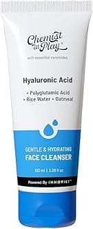 Gentle & Hydrating Face Cleanser | Hydrates Dull & Dry Skin | Enriched with Vitamin E, Rice Water & Oatmeal | Brightens Skin | Removes Excess Oil & Dirt | All Skin Types | Unisex|100ml