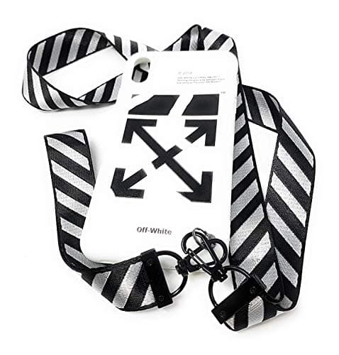 NCANGU Off White White case Compatible with iPhone case with Strap (iPhone XR)