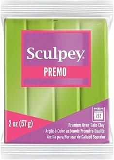 Sculpey Premo Pate Polymère, Green Pearl, 2 oz