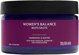Womens Balance Bath Salts, Salt Crystals with Essential Oil Blend for Women, Vegan & Cruelty-Free, 250g
