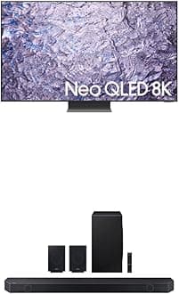 SAMSUNG 65-Inch Class Neo QLED 8K QN800C Series Mini LED Quantum HDR Smart TV(QN65QN800C, 2023 Model) HW-Q990C 11.1.4ch Soundbar w/Wireless Dolby Audio, Rear Speakers Included (Newest Model)