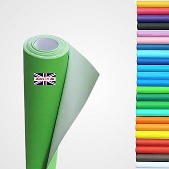 Wrapping Paper roll, Large Display Poster Paper Roll, Backing Paper 10m x 76cm - 80gsm Art, School Craft, Packing, Table Runner, Notice Boards, Drawing, Painting, Backdrop, Kraft Paper. (Leaf Green)