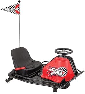 Razor Crazy Cart Sport - 24V Electric Drifting Go Kart, Variable Speed, Up to 12 mph, Up To 40 Minutes of Continuous Use, Drift Bar for Controlled Drifts, Ages 9+