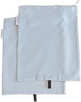 MUMI Shoe Bags - Shoe Organizer Travel Shoe Bag - Gym and Closet Shoe Storage Organizer Bags - 12 x 15 inches Shoe Bag for Storage Set of 2, Black, small