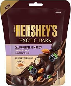 HERSHEY's Exotic Dark Californian Almonds Blackberry Flavor 30 Grams-Pack Of 6