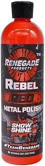 12 Oz Renegade Products Rebel Red Metal Polish Bottle | Aluminum Stainless Steel Chrome Aggressive Metal Restore
