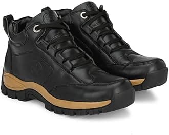 POS PLANET OF SHOESPOS Men's Mid Top Ankle Biker Boots Hiking Trekking Ankle Shoes