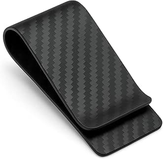 CL CARBONLIFE Carbon Fiber Wallet Money Clip for Cash and Credit Card, Super Slim & Light Minimalist Holder Clip for Men