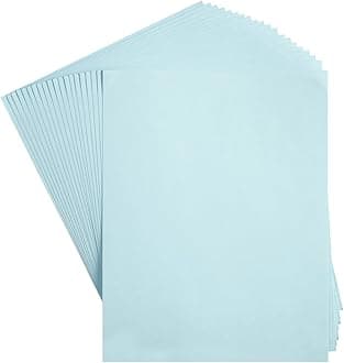 20 Sheets Colored Thick Paper Cardstock Blank for DIY Crafts Cards Making, Invitations, Scrapbook Supplies, Stationary (Light Blue, 8.5 x 11 inches)