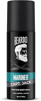Beardo Mariner Capt Jack Perfume Body Spray, 120ml | Long Lasting No Gas Deo For Men | Day Body Spray Deodorant for Men | Gift for Men | Fresh, Aqua Notes | Christmas gift for men | Gift For Friends |