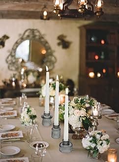 Vixdonos Set of 6 Glass Candlestick Holders