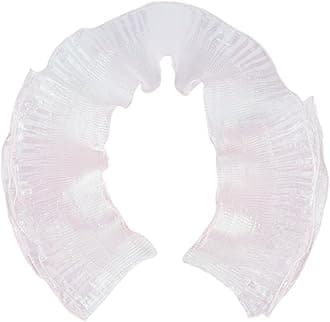 GORGECRAFT 10 Yards 4.72"/12cm Organza Ruffled Pleated Lace Fabric Trim Pink Retro Ruffle Pleated Chiffon Trimmings Polyester Border Lace Fabric for DIY Wedding Dress Craft Home Decor