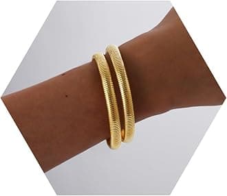18K Gold Plated Bracelets for Women Gold Bangles for Women Chunky Bangle Bracelets for Women Bracelets Stack Tarnish Free Bangle Set of 3 for Women Accessories for Her Gifts