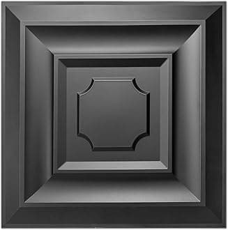 Art3d Drop Ceiling Tiles 24x24, Pack of 12pcs in Black