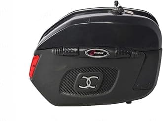 CARIZO Bike Side Luggage Box Black 18 Ltrs with Lock and Reflector Compatible with Yamaha FZ-X